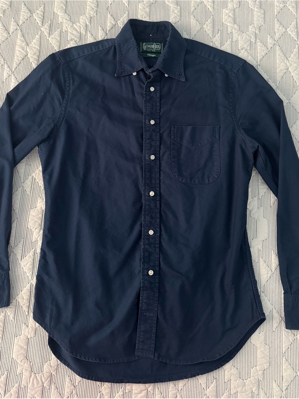 Gitman Brothers Vintage Oxford Navy Button-Down Shirt